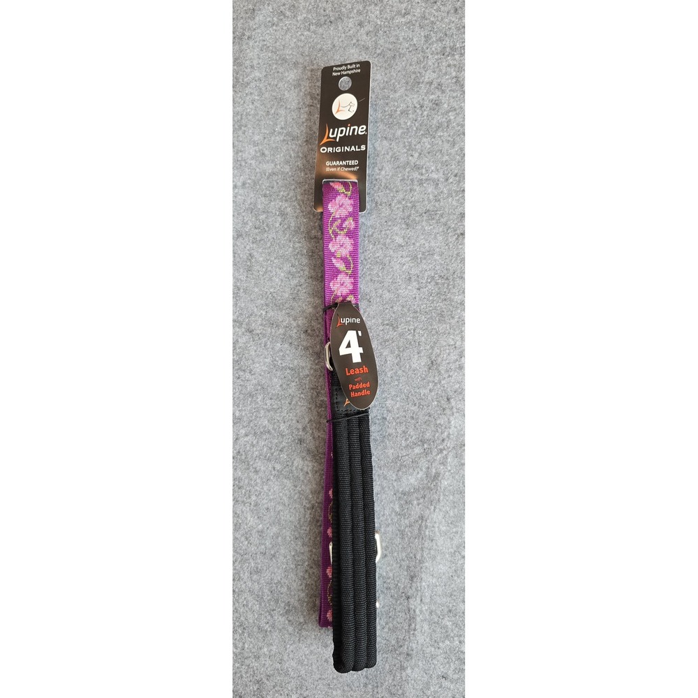 LupinePet Originals 1" Rose Garden 4-Foot Padded Handle Leash Med-Large Dogs NEW